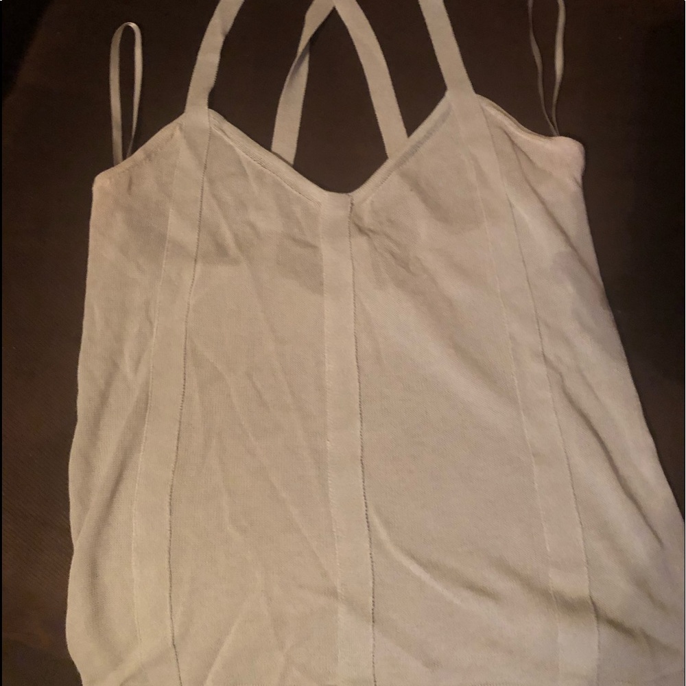 Armani Exchange baby blue tank shirt